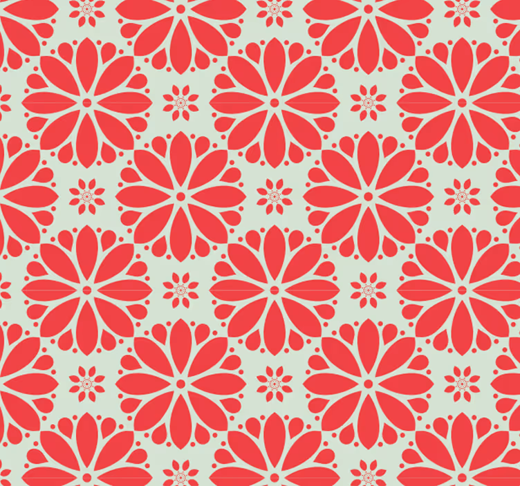 Outdoor roller blind with floral geometric design - TenStickers