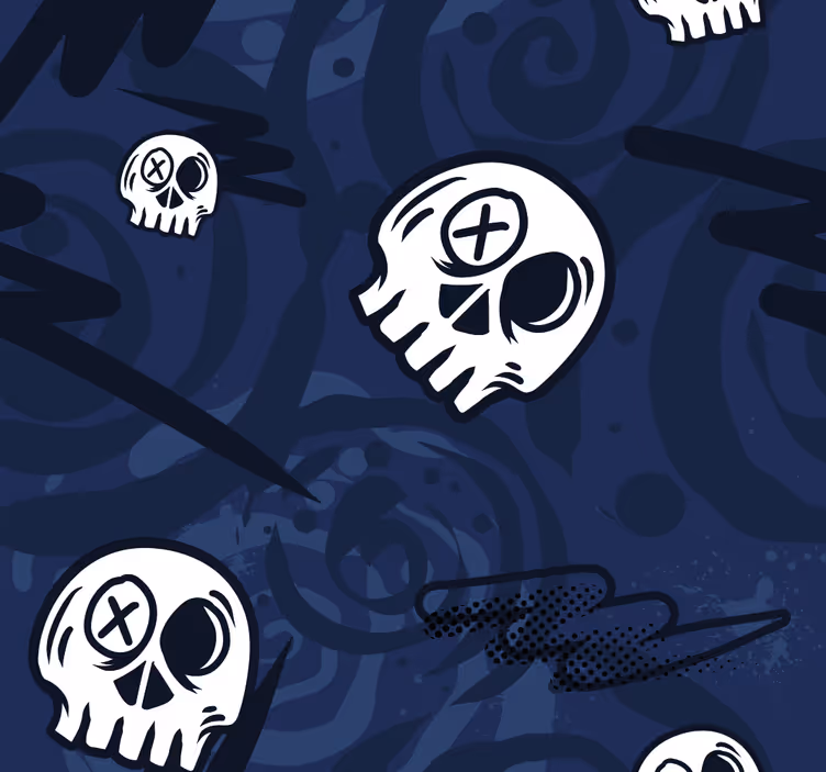 Teenage bedroom roller blind graffiti skulls design - TenStickers
