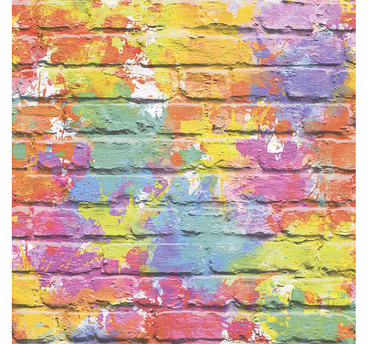 Teenage bedroom roller blind paint splash brick - TenStickers
