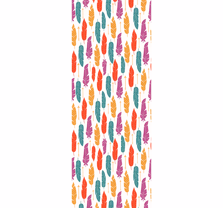 Teenage bedroom roller blind ethnic feathers design - TenStickers