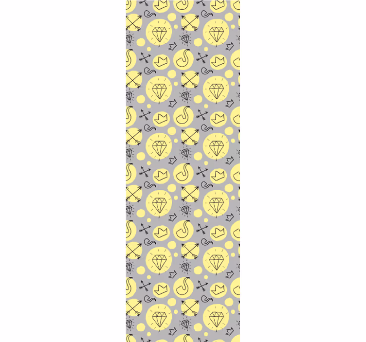 Teenage bedroom roller blind with graffiti diamonds crowns - TenStickers