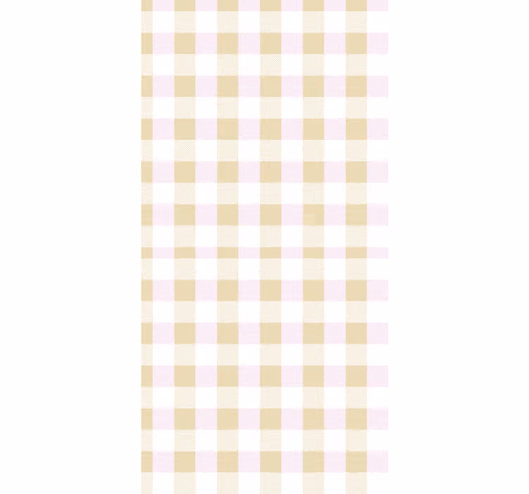 Teenage bedroom roller blind pink and gold tartan - TenStickers