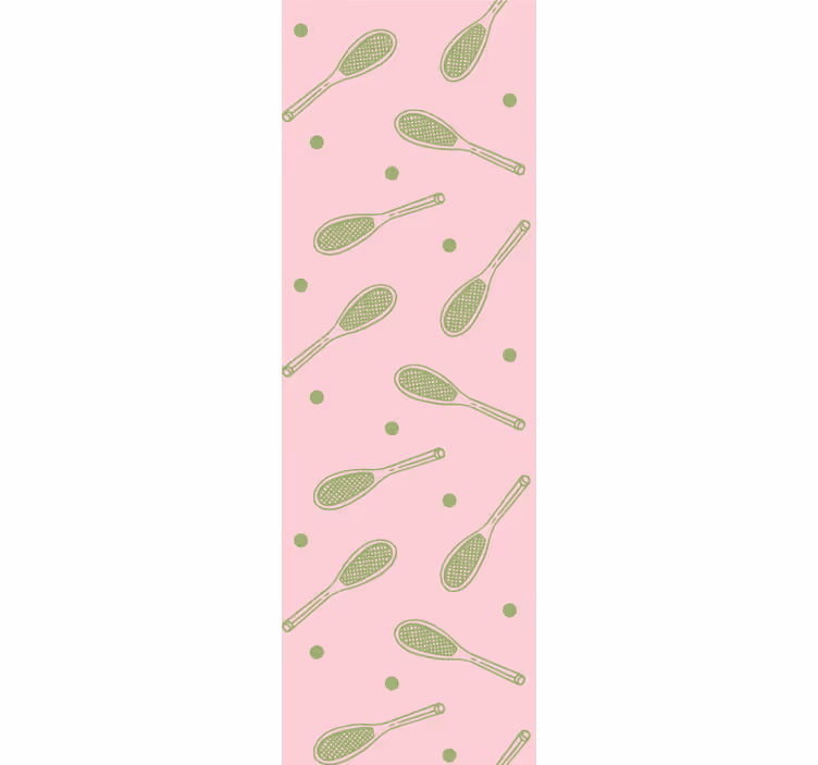 Teenage bedroom roller blind seamless tennis rackets - TenStickers