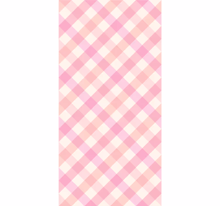 Teenage bedroom roller blind in pink check pattern - TenStickers