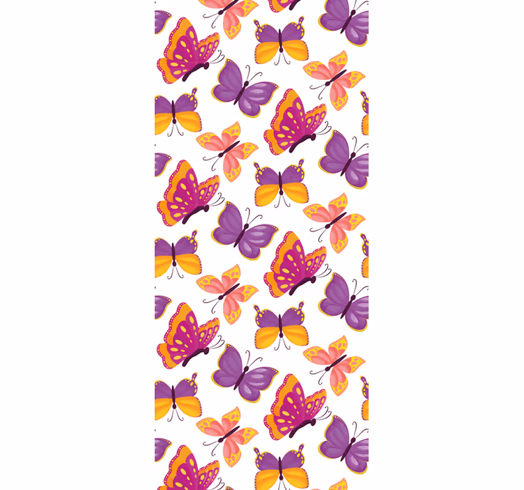 Teenage bedroom roller blind with butterfly pattern - TenStickers