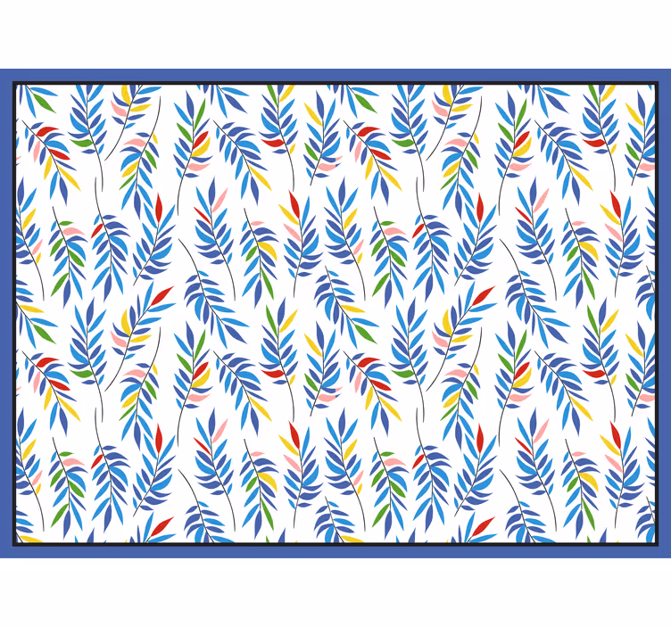 Bathroom roller blind in multicolor mosaic leaves - TenStickers