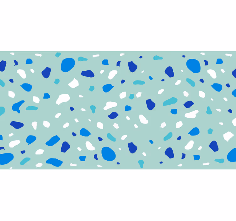 Bathroom roller blind in blue tones terrazzo - TenStickers