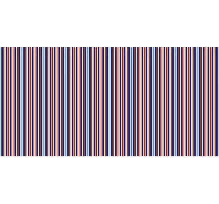 Blue and brown stripes bathroom roller blind - TenStickers