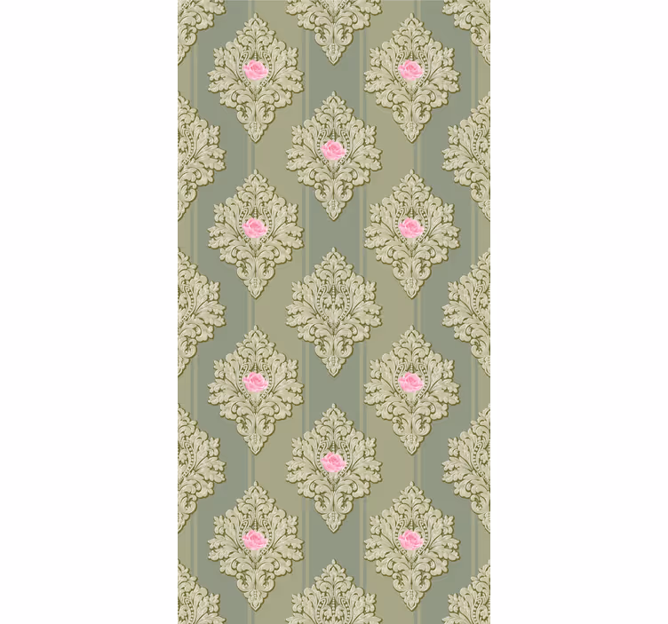 Classic roller blind french green vintage design - TenStickers
