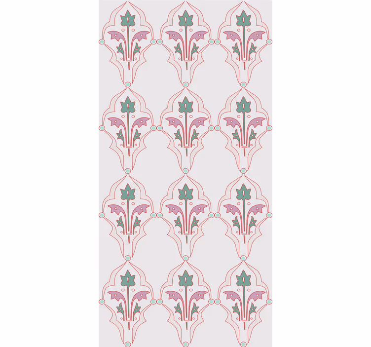 Classic roller blind with elegant floral pattern - TenStickers