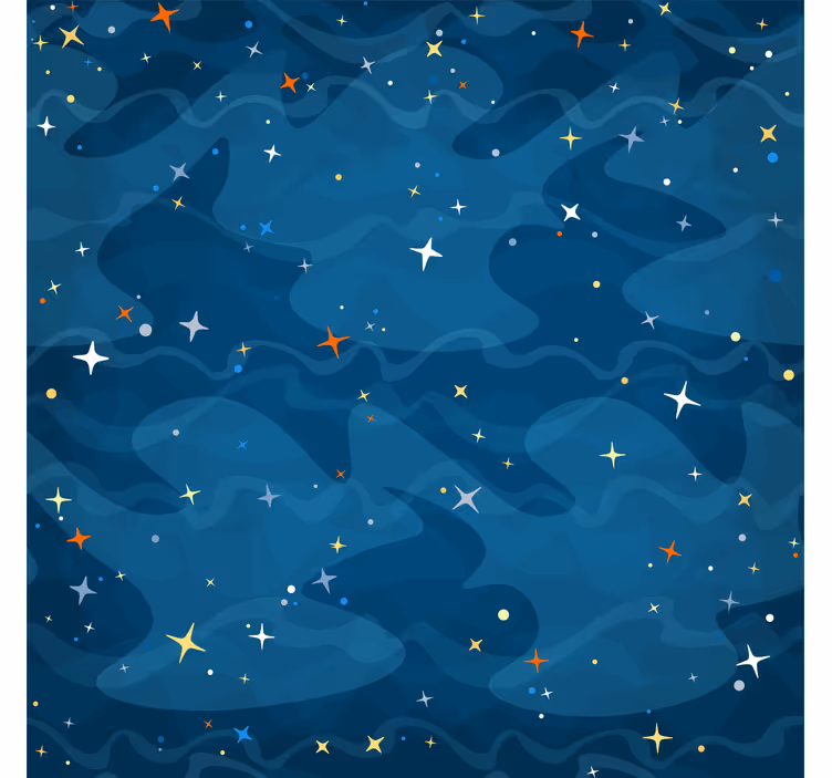 Nursery roller blind starry camouflage - TenStickers