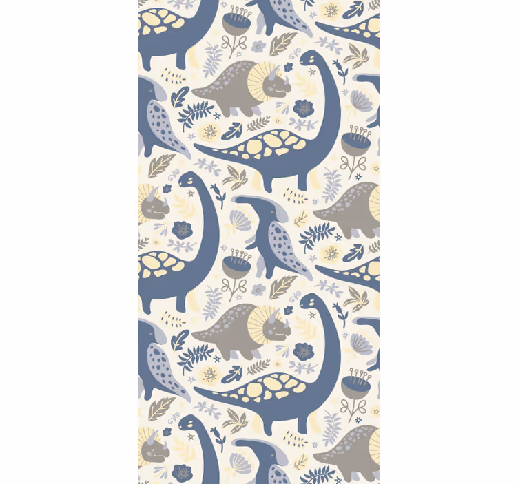 Nursery roller blind blue dinosaurs nordic style - TenStickers