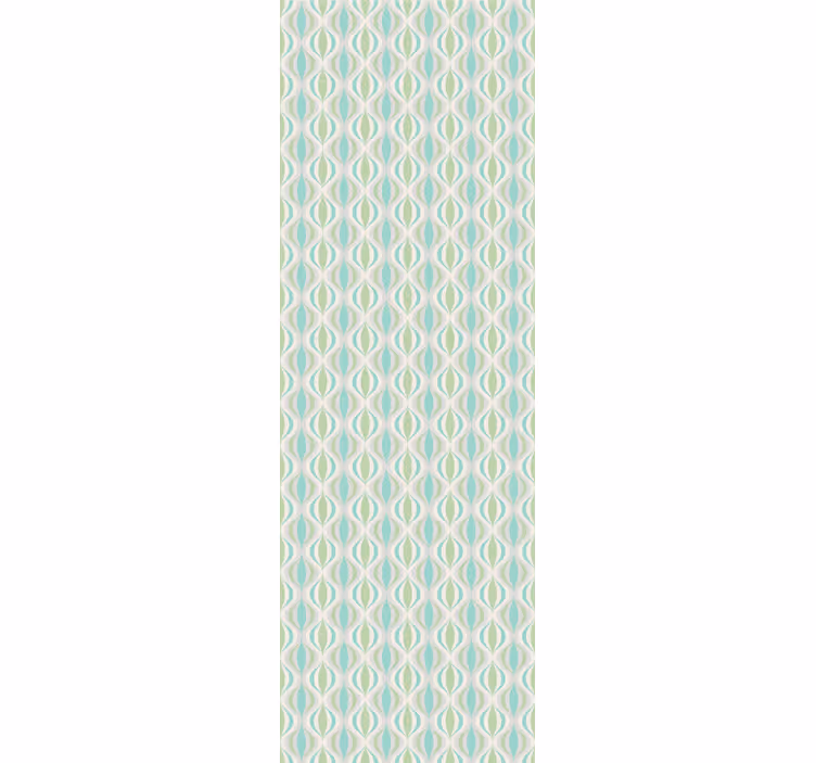 Hallway roller blind in soft pastel 70s pattern - TenStickers