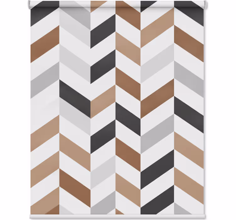 Hallway roller blind colorful geometric blocks - TenStickers
