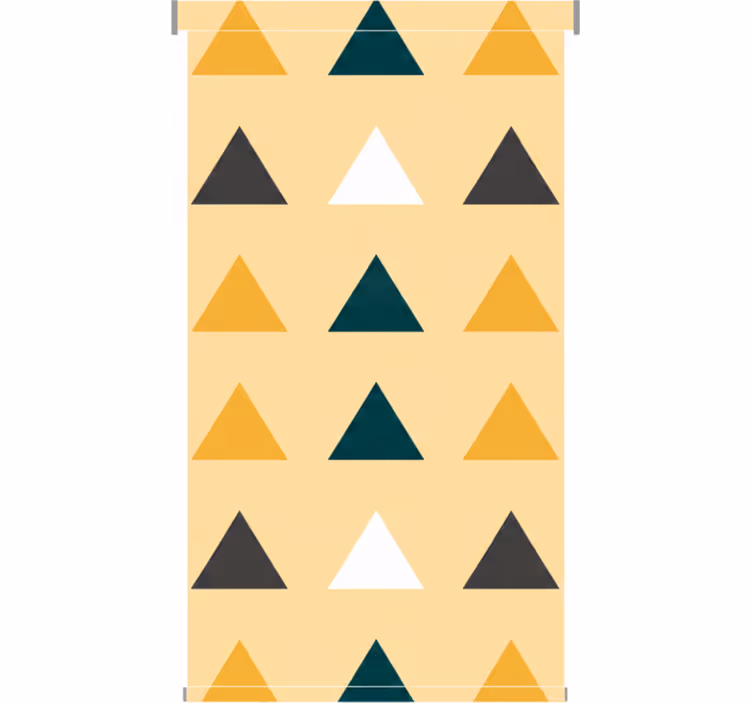 Hallway roller blind in colored triangles geometric - TenStickers