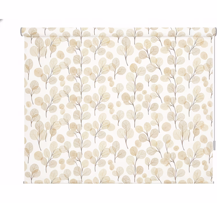 Bathroom roller blind in brown leaves - TenStickers