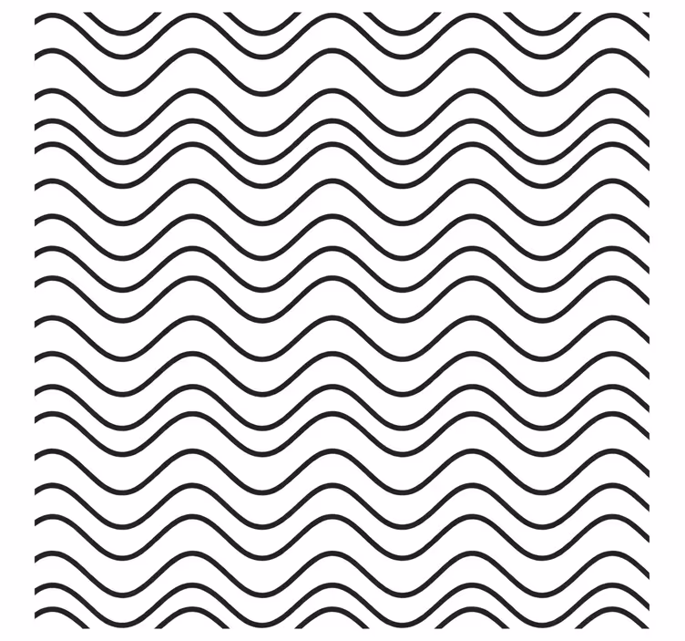 Bathroom roller blind width 90 wavy waves design - TenStickers