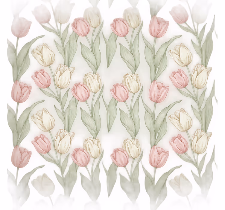 Bathroom roller blind width 110 tulips - TenStickers