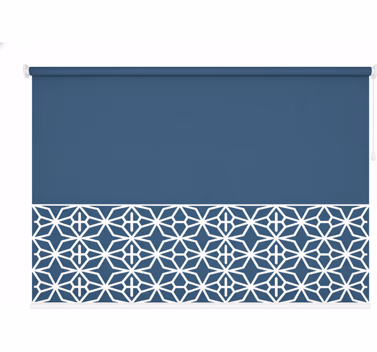 Blue roller blind with light border bottom - TenStickers