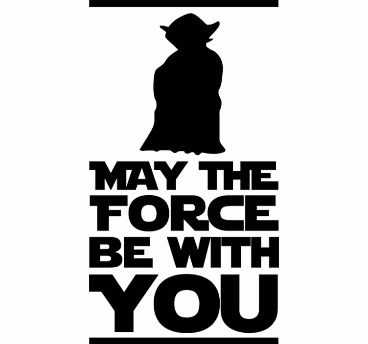 Movie roller blind yoda quote wall sticker - TenStickers