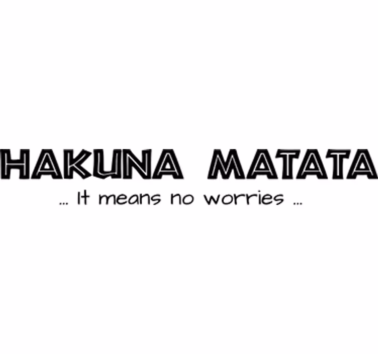 Movie roller blind kids' decorative vinyl hakuna matata - TenStickers