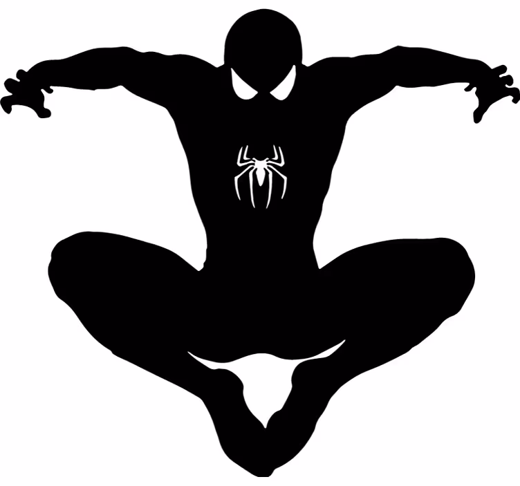 Superhero roller blind spiderman silhouette - TenStickers