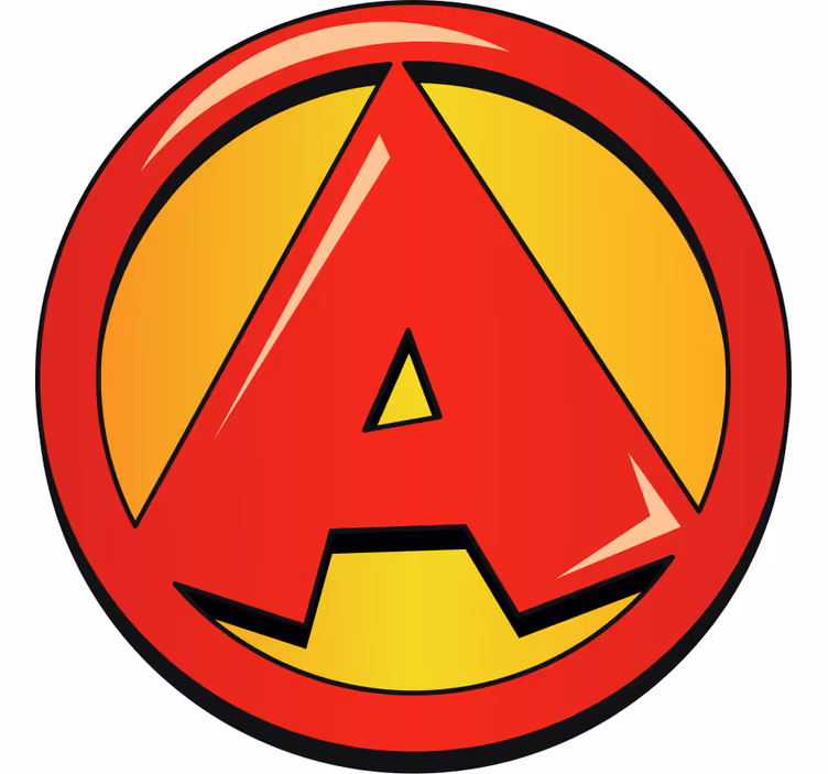 Superhero roller blind with a bold s design - TenStickers