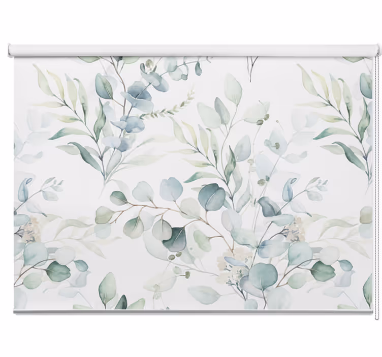 Balcony roller blind eucalyptus green design - TenStickers