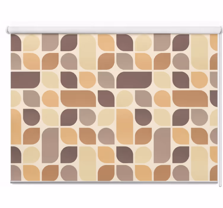 Balcony roller blind in retro motif colors - TenStickers