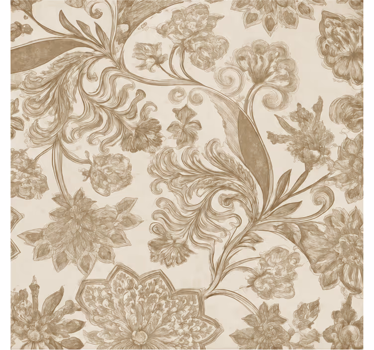 Beige roller blind floral vintage design - TenStickers