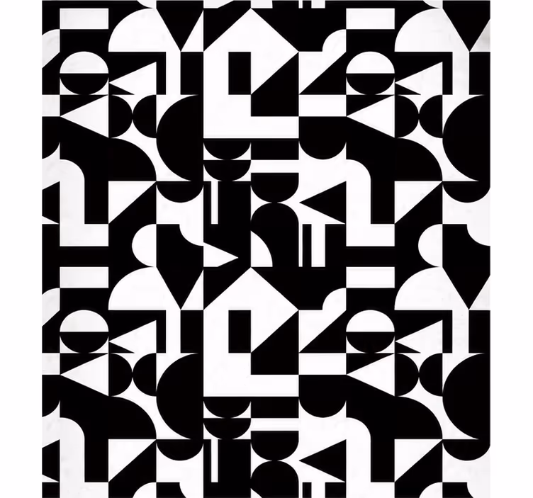 Bathroom roller blind geometric tile modern pattern - TenStickers