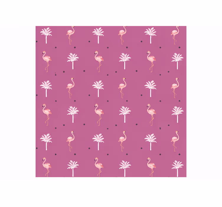 Pink roller blind with bright playful flamingo pattern - TenStickers