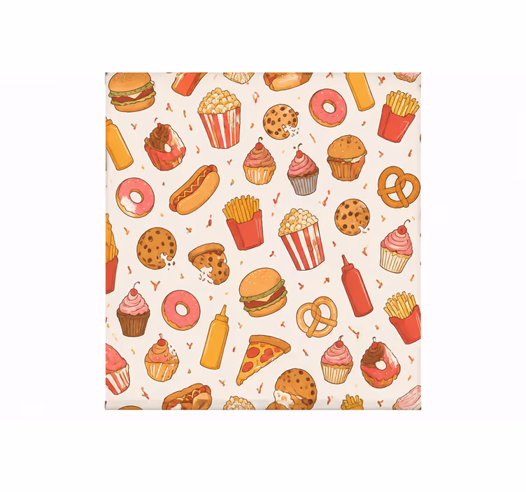 Kitchen roller blind width 300 snacks design - TenStickers