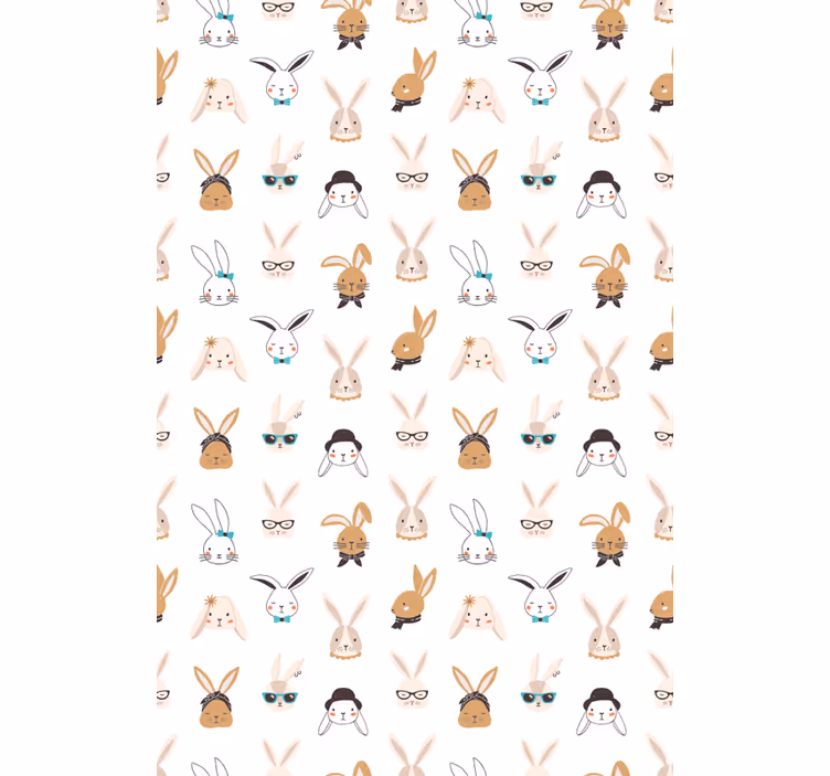 Rabbit pattern Nordic blind - TenStickers