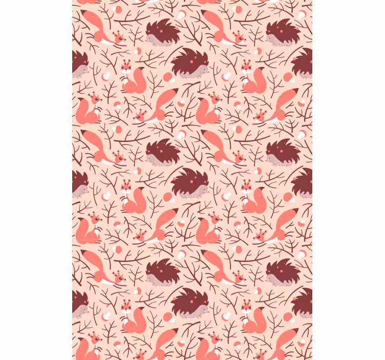 Squirrels and hedgehogs Nordic blind - TenStickers