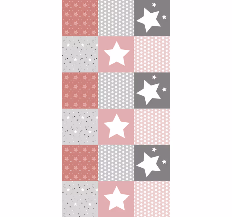 Patchwork Star Pattern nursery roller blind - TenStickers