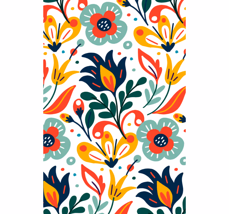 Multicolor flowers Modern blind - TenStickers