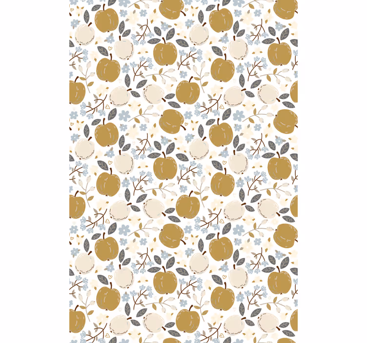Apple Floral Print fruit and vegetable roller blind - TenStickers