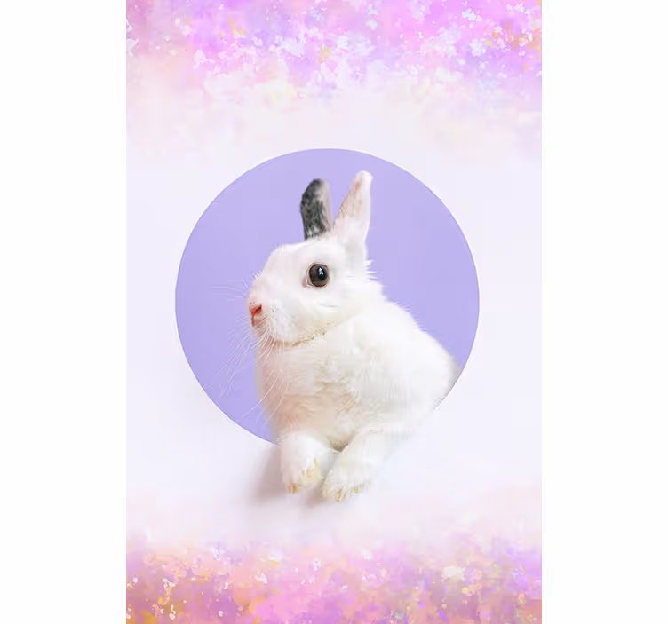 Rabbit Portrait animal roller blind - TenStickers