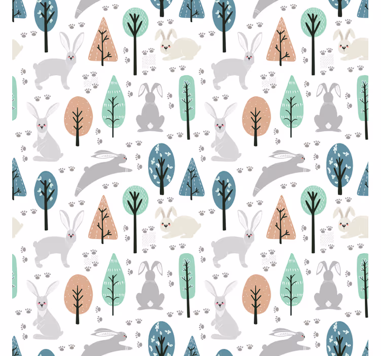 Woodland Creatures Pattern animal roller blind - TenStickers