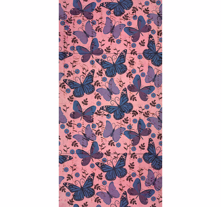 Pink Backround butterfly roller blind - TenStickers