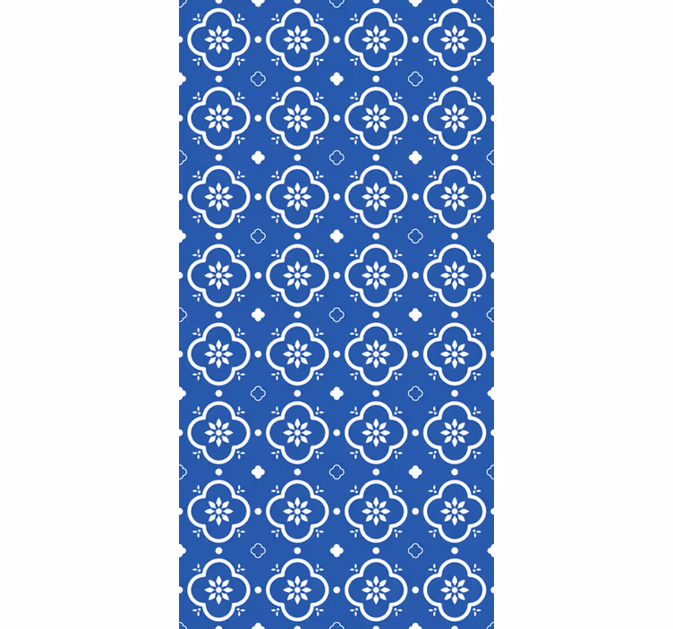 Navy tiles effect pattern blind - TenStickers