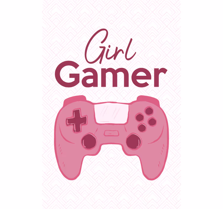 Girl gamer Geek pink blind - TenStickers