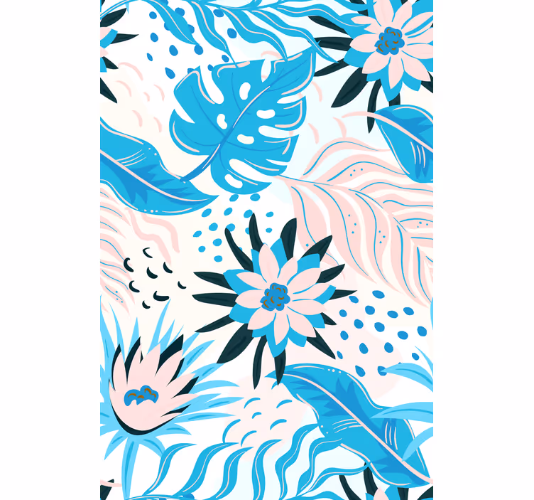 Botanical Pattern Design flowers and plants roller blind - TenStickers