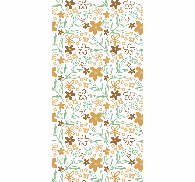 Floral Motif Design flowers and plants roller blind - TenStickers