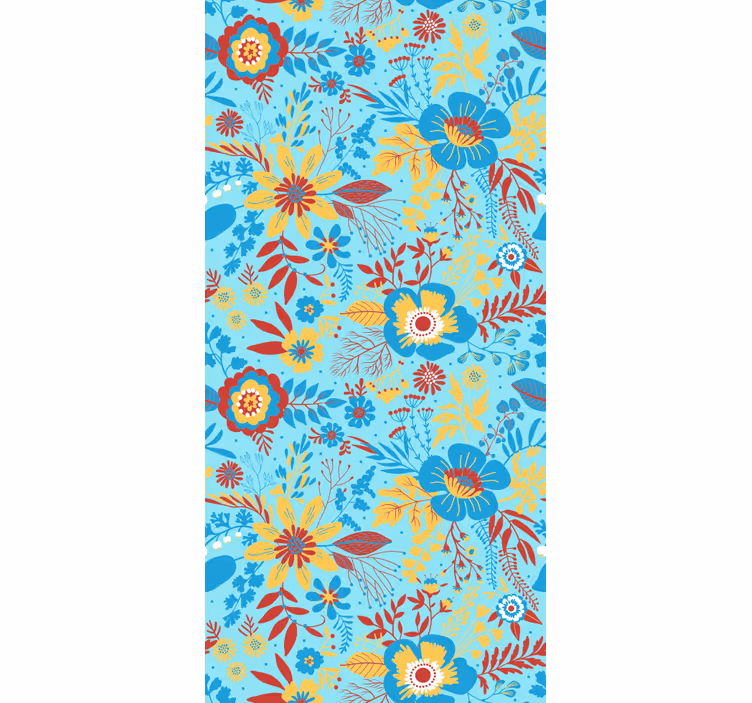 Botanical Pattern Display flower roller blind - TenStickers