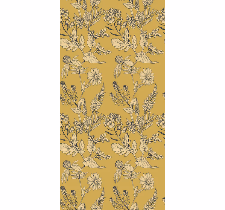 Floral art Flower roller blind - TenStickers