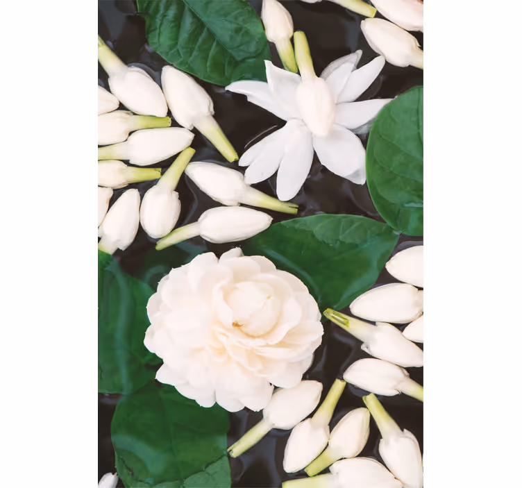 Graceful Blossom Composition flowers and plants roller blind - TenStickers