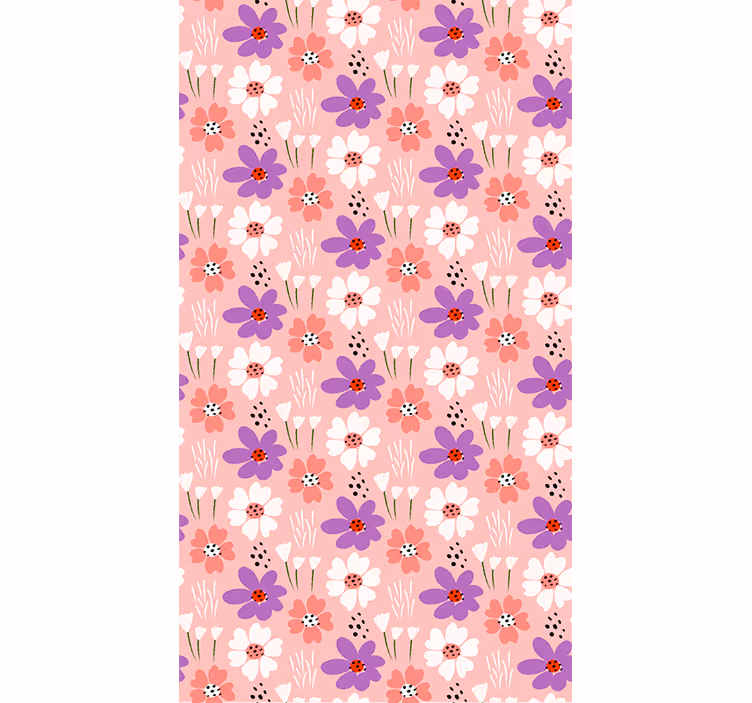 Flower roller blind floral design joy - TenStickers
