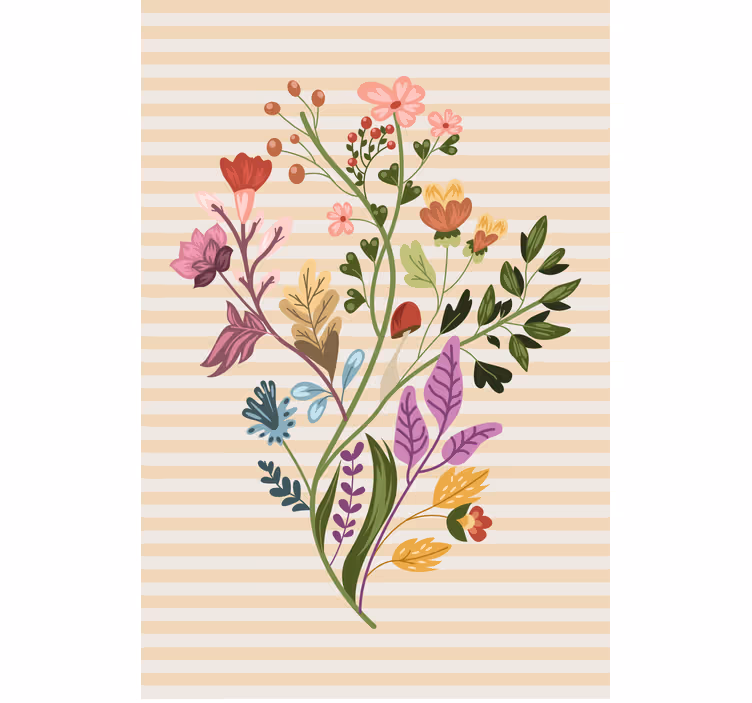 Floral Arrangement flowers and plants roller blind - TenStickers